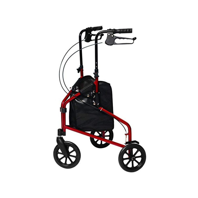 Lumex 3-Wheel Cruiser Folding Rollators with Storage Pouch - Senior.com Rollators